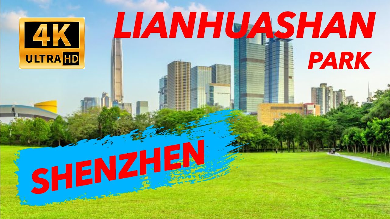 🔴 Shenzhen! Park Lianhuashan, China! Walking Tour! 4K