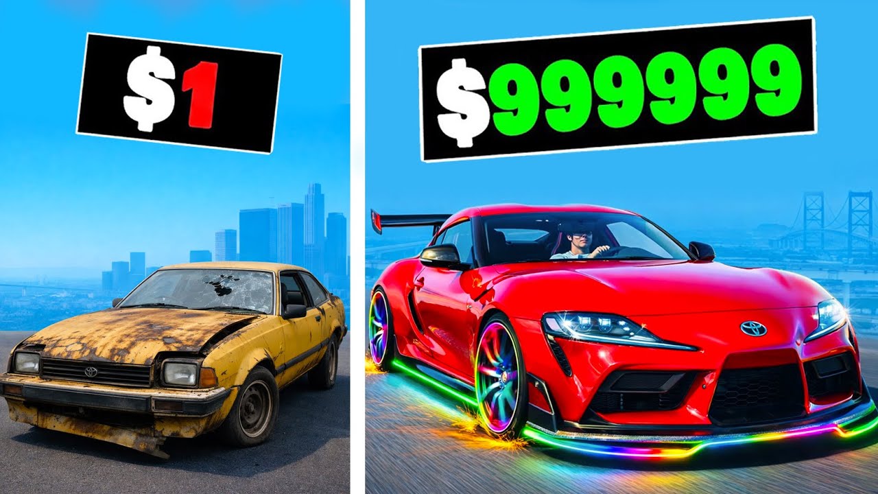 $1 to $1,000,000,000 TOYOTA SUPRA in GTA 5!