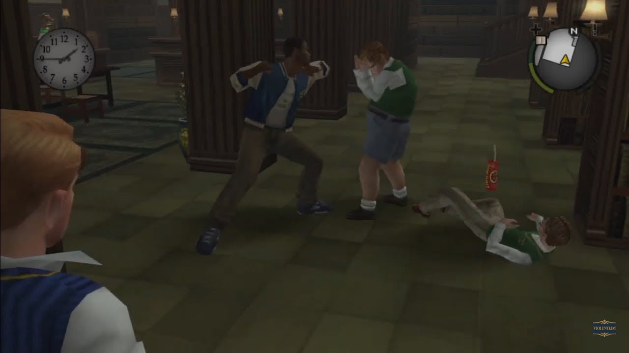 Bully Damon visit the library