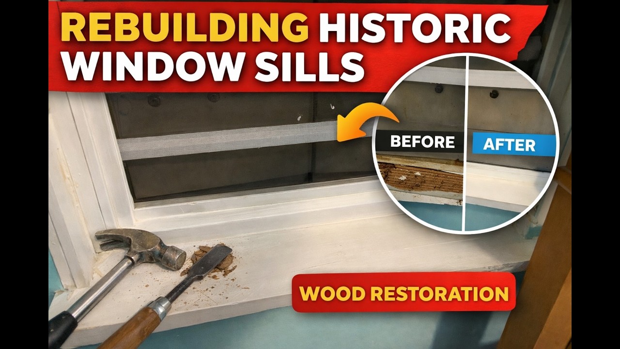 Rebuilding Historic Window Sills | Traditional Wood Restoration Step-by-Step