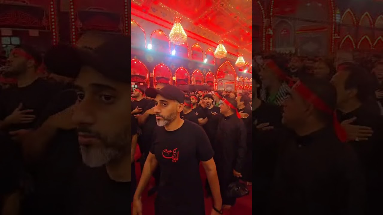 دخول الصحن الحسيني الشريف لموكب عزاء أهالي القطيف  كربلاء المقدسة ٢٠ صفر ١٤٤٧ هجري