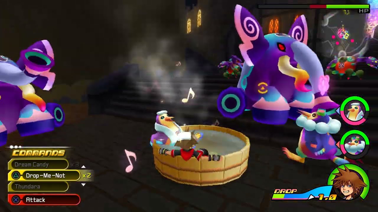 KH: Dream Drop Distance - All Sora Link attacks/Dual Attacks Showcase (All Variations)