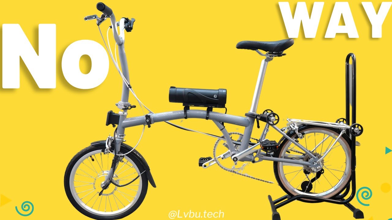 Brompton ? Cheap + Legal +  Durable DIY Ebike conversion kit in 5 Minutes.
