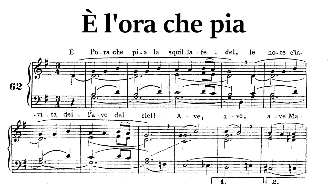 È l'ora che pia - Armonizzazione Molfetta - Organo Solo