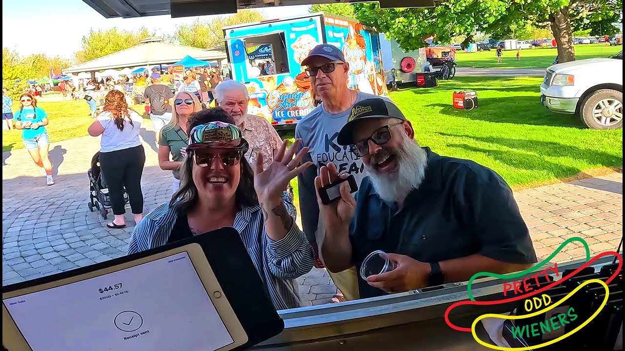 Rush Hour For Hot Dog Truck