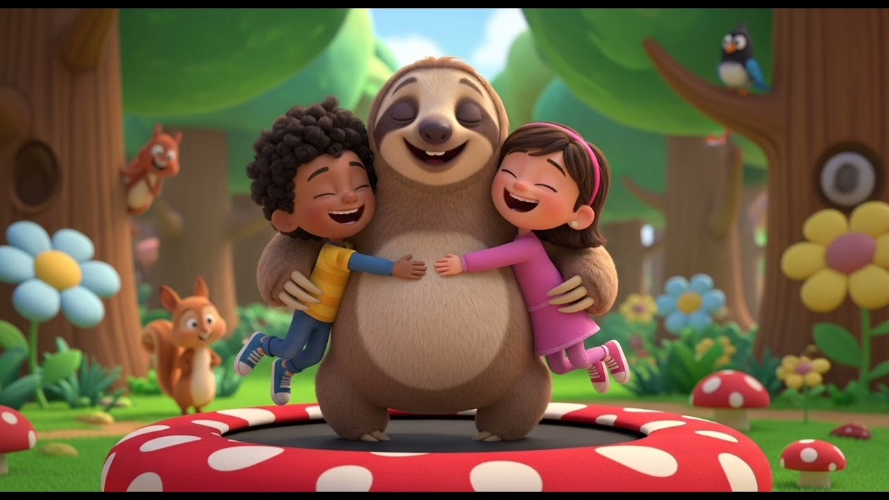 Sloth Snuggle Bounce 🦥💛 | Cute Kids Song & Nursery Rhyme | Fun Sing Along for Toddlers