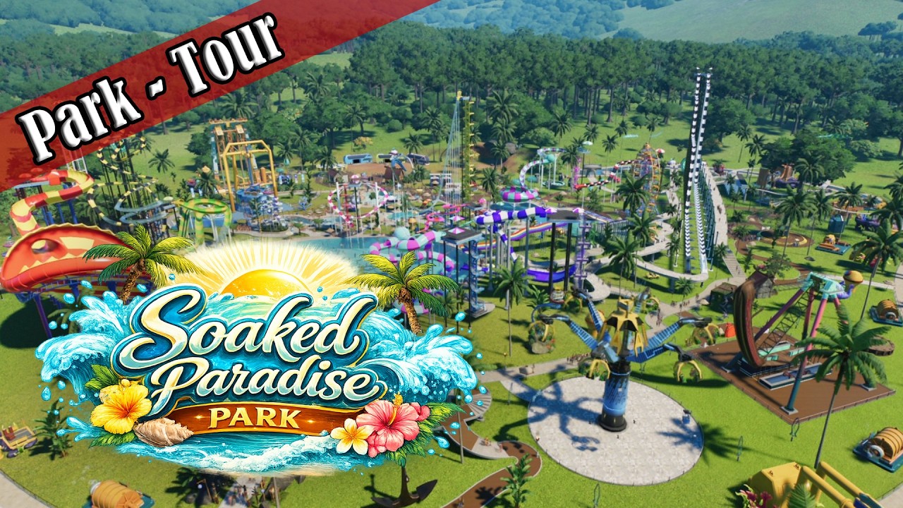 EPIC Waterpark!🌊 Soaked Paradise | Planet Coaster 2 (made by InsaneCoasterPOVs) [Park-Tour]
