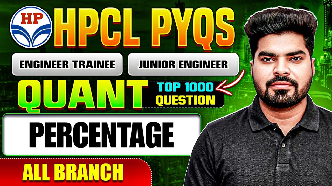 HPCL Recruitment 2026 | Topicwise PYQS I 1000 Most Important Questions for JE & ET (All Branch)