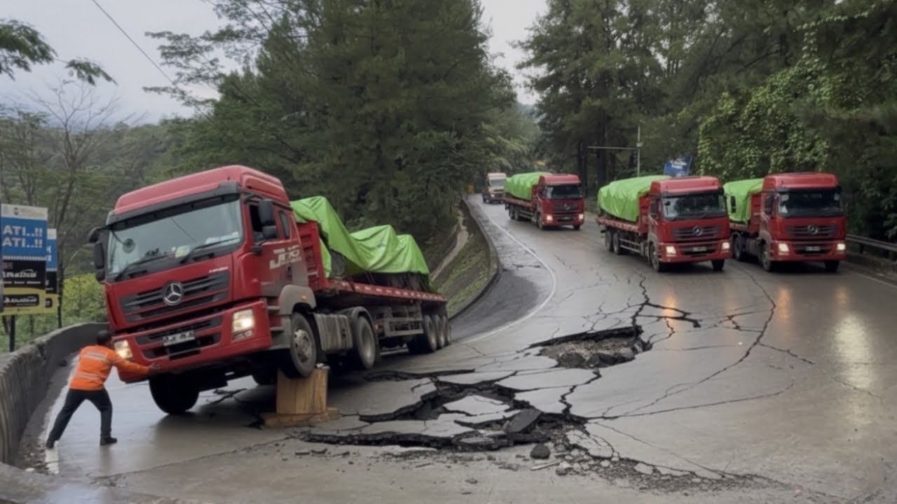 Truk Terjebak, Sang Raja Anti Begal Siba Surya Muatan Paling Ditakuti Bikin Geger di Sitinjau Lauik