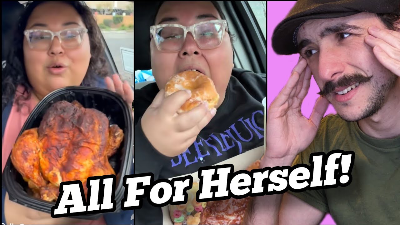 A Whole Rotisserie Chicken JUST FOR HER! | Jelly Rolls Eats