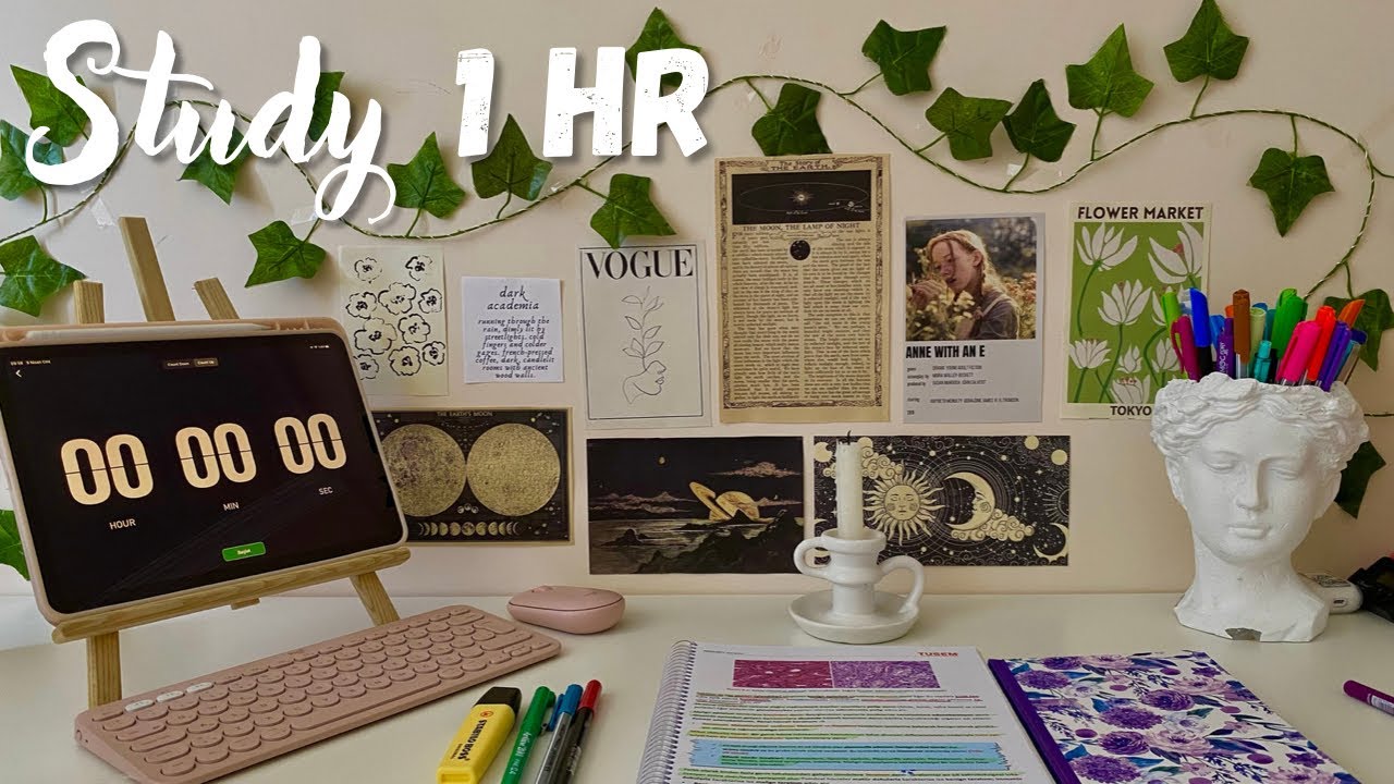 Benimle 1 saat ders çalış! ✍🏻💫 Müziksiz• Ortam sesleri• Kronometreli |TUS çalışmalarım 👩🏻‍⚕️