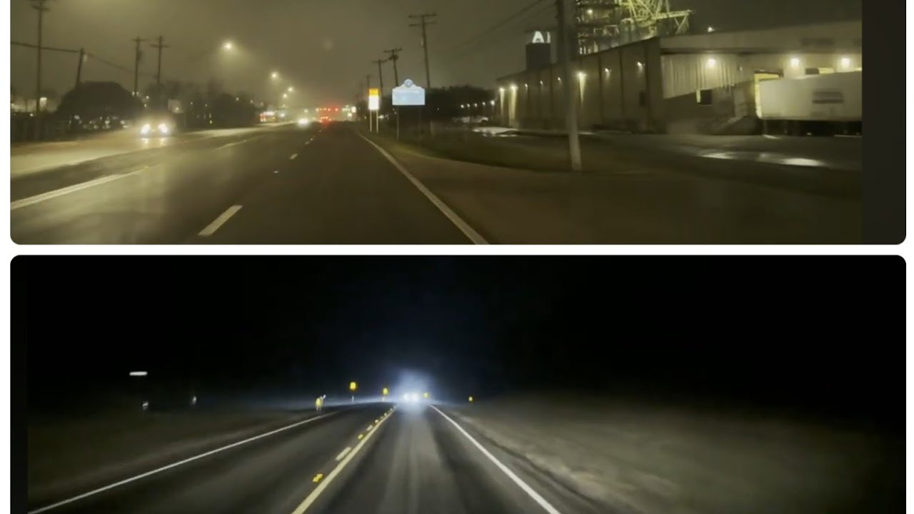 VIAJE DE NOCHE CARRETERAS RURALES EN TEXAS, DESDE Franklin Texas hasta Bryan Texas