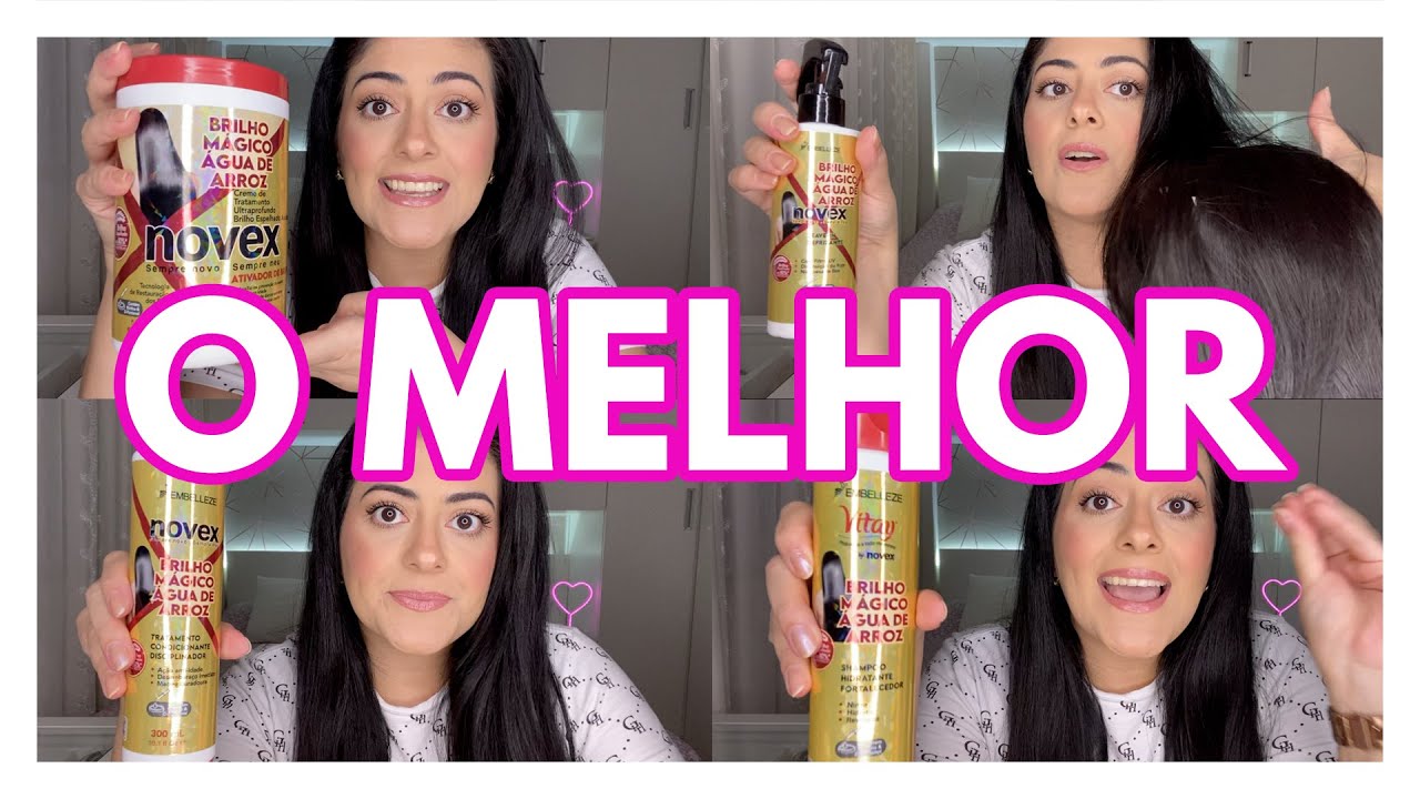 Testei o Brilho Mágico Água de Arroz Novex | Hidratação Capilar e Muito Brilho! Liberado!