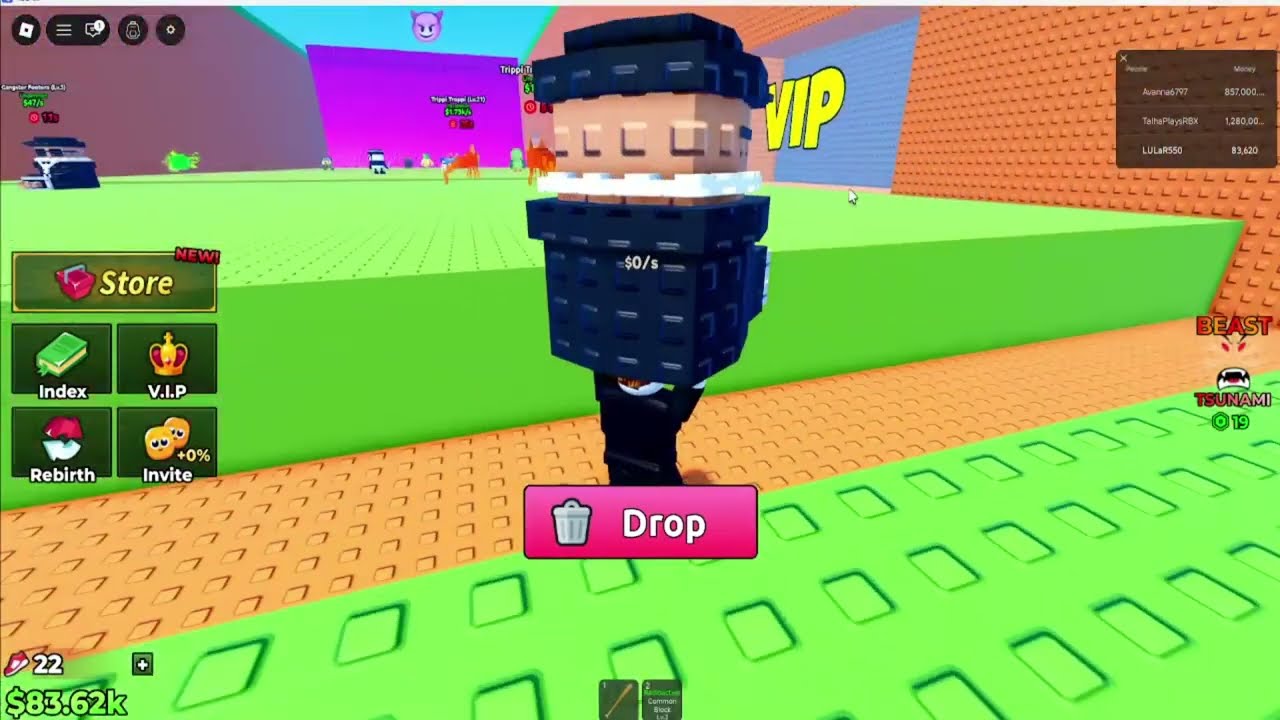 Roblox Tsunami Brain rot Mode Full Speed | Roblox on PC | Roblox Gameplay | Roblox #roblox #brainrot