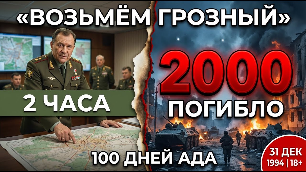 «Возьмём Грозный за 2 часа». Воевали 100 дней. 2000 не вернулись | 31 декабря 1994