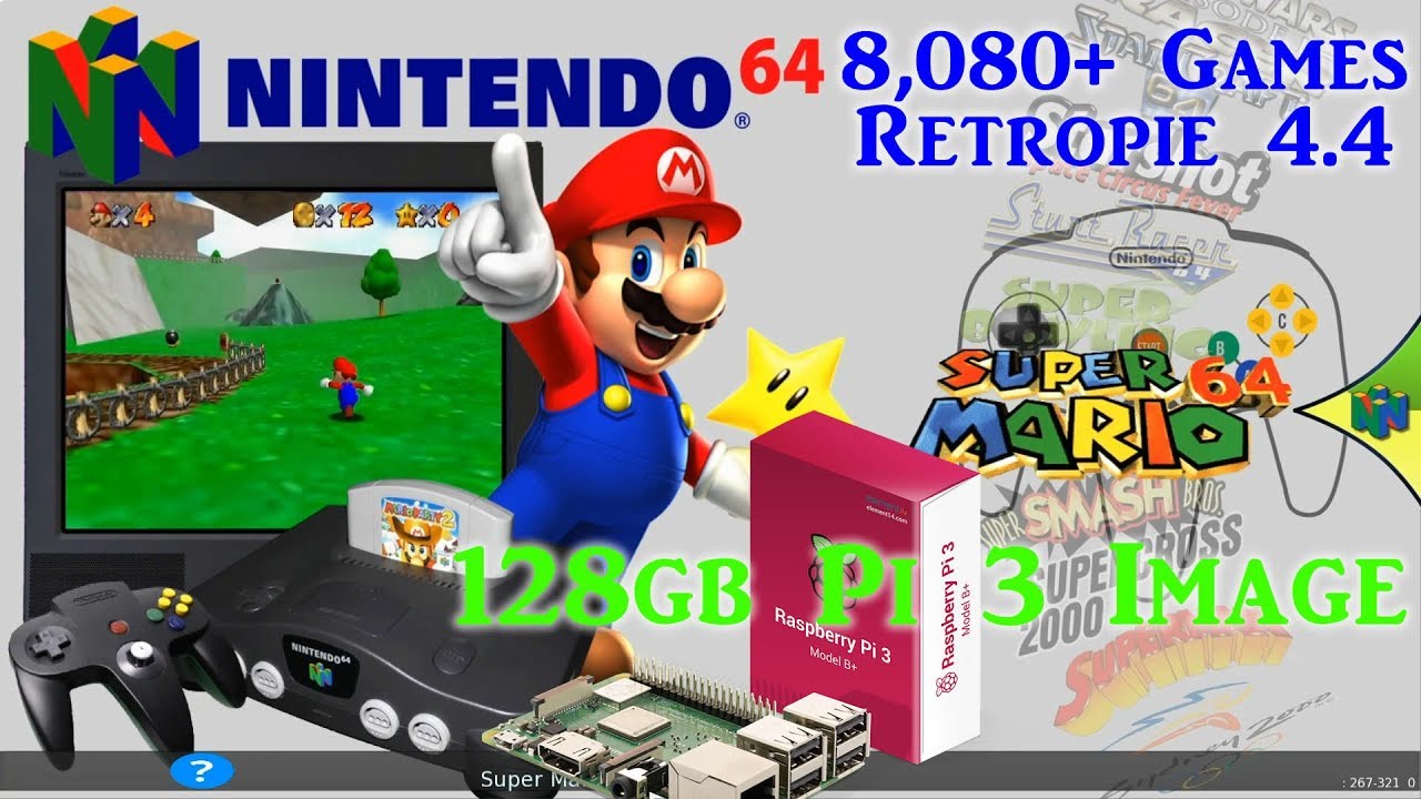 128gb Pi 3 B and B+ Ultimate Image Vman - 8,080+ Games PSX Dreamcast N64 SNES