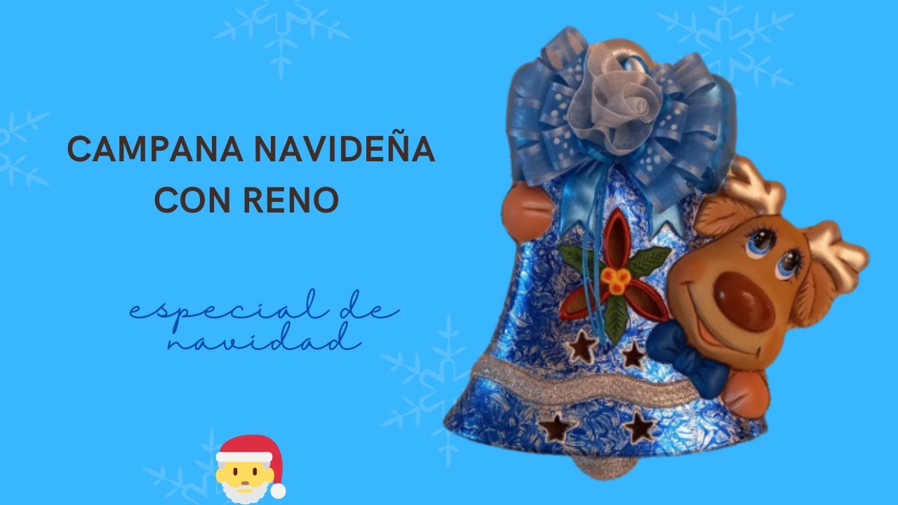CÓMO PINTAR UNA CAMPANA NAVIDEÑA CON RENO