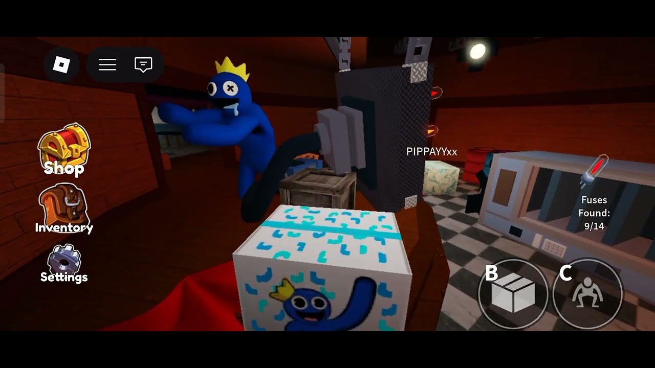  me and my friend plays rainbow friend 1