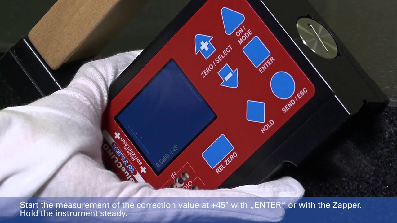 Quick calibration of the inclination measuring instrument BlueCLINO, WYLER AG, Switzerland