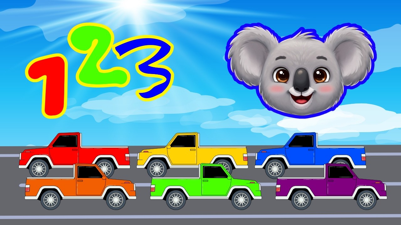 Counting and Naming Colors! - Learning to Count Song | Colors of the Rainbow with Trucks