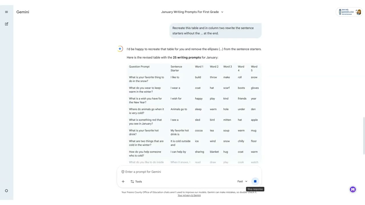 Connecting Bulk Create to Data Generated by Gemini
