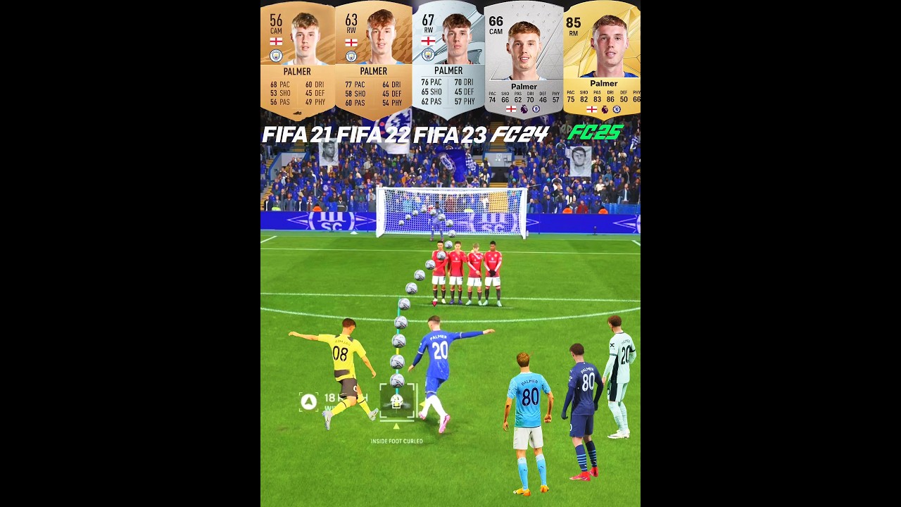 Palmer Free Kicks Evolution From FIFA 21 To EA FC 25 