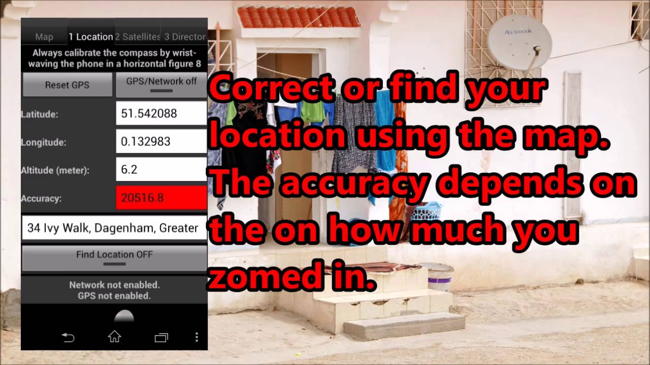 Satellite Director NG: The location screen