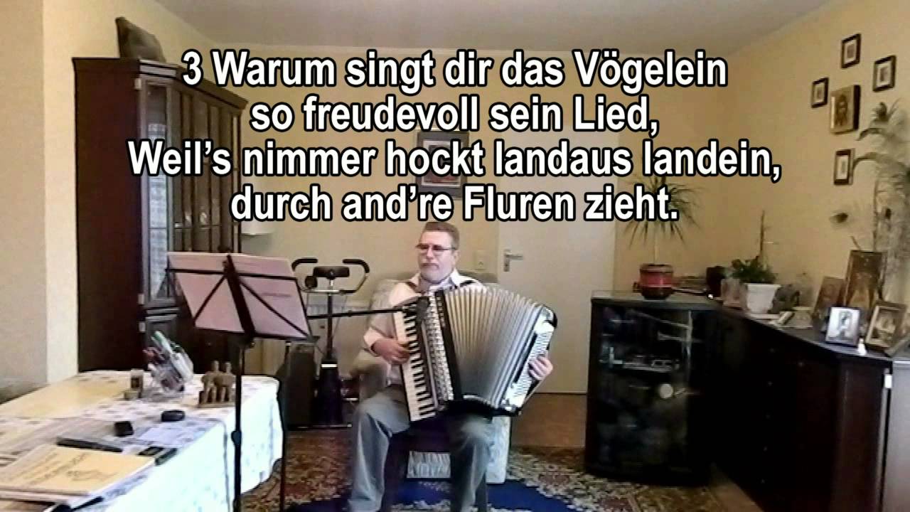 MEIN VATER WAR EIN WANDERSMANN ohne Vokal mit Text zum Mitsingen