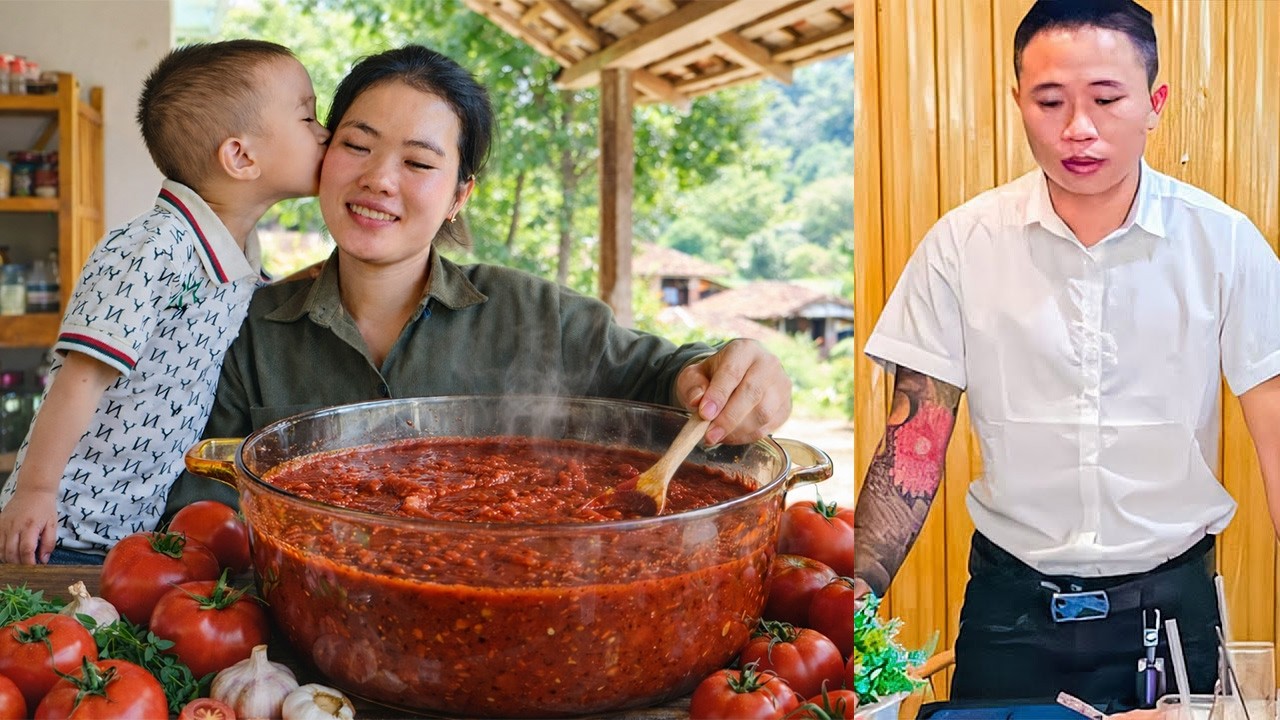 Recipe for Making  Tomato Ketchup to Sell at the Market - Live with Nature | Trieu Thi Thuy