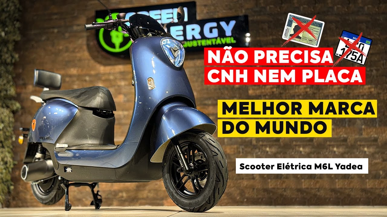 SCOOTER ELÉTRICA YADEA M6L - NÃO PRECISA CNH AUTOPROPELIDO