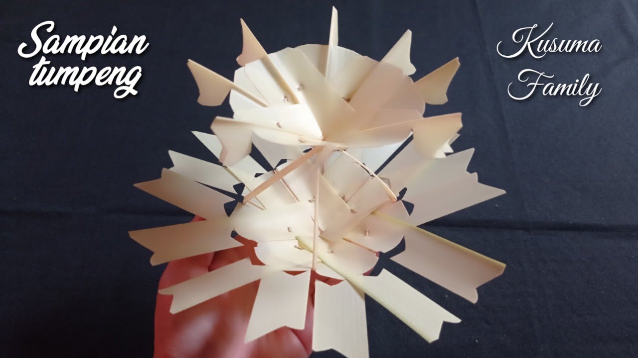 cara membuat sampian tumpeng