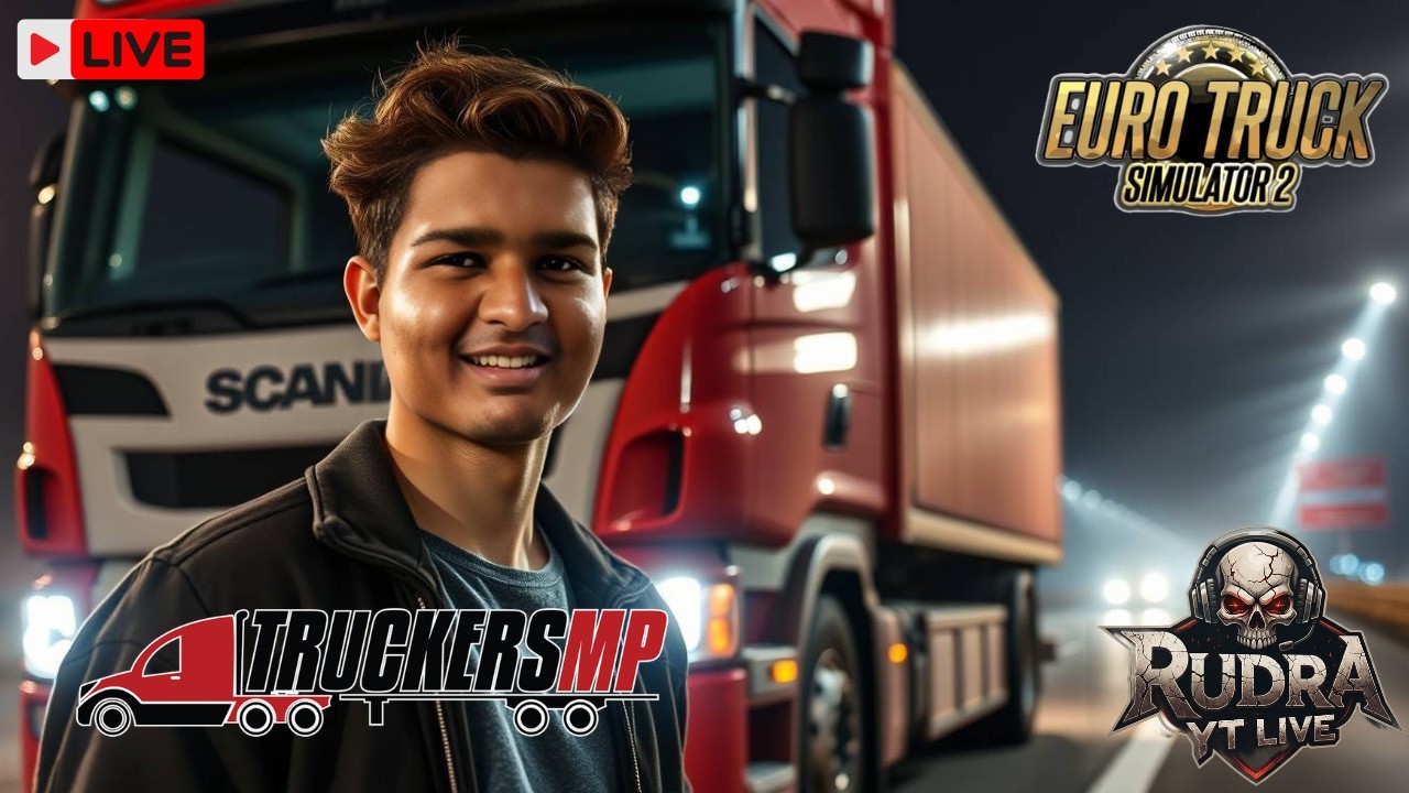 TRUCKERSMP LIVE | ETS2 LIVE | HINDI GAMEPLAY | INDIAN CARRIERS | RUDRA YT LIVE #truckersmp #live