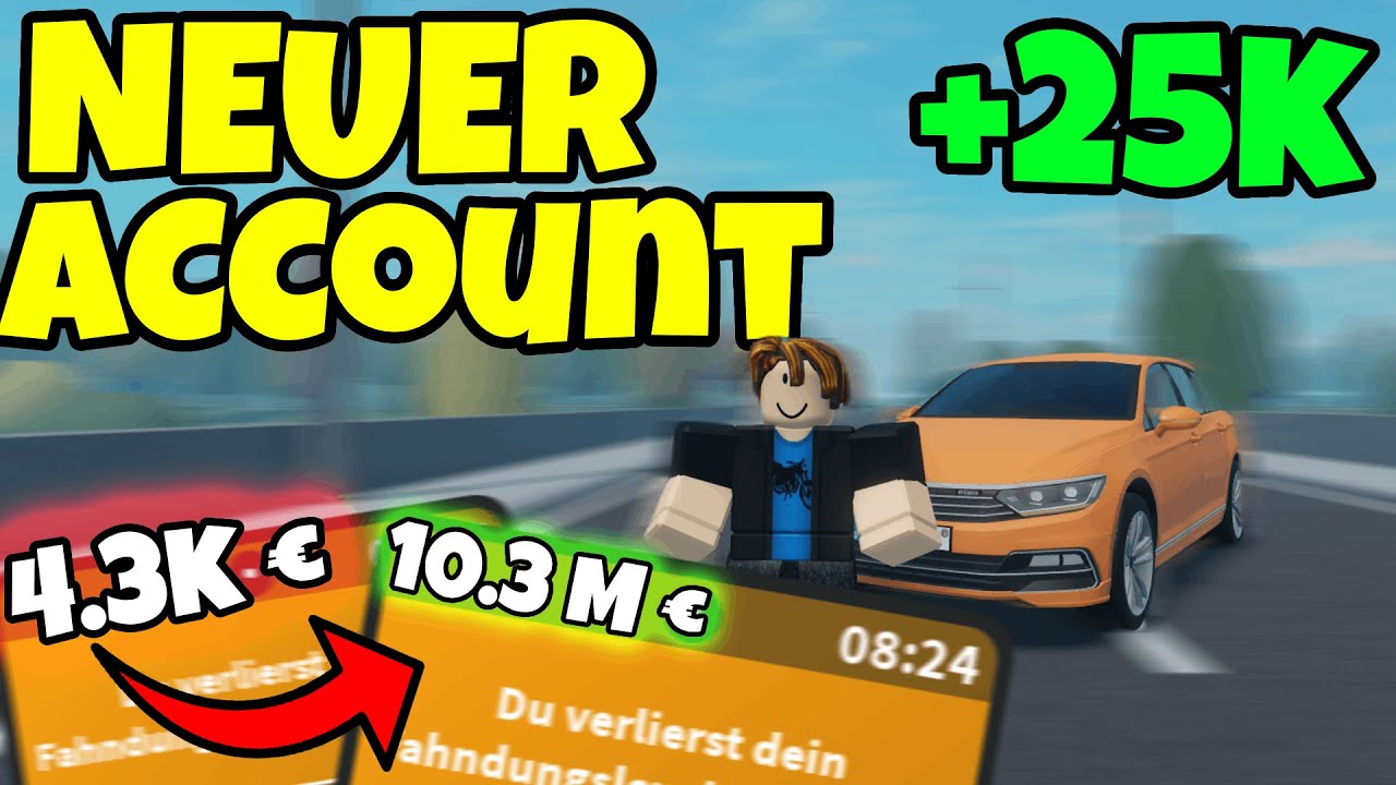 DER NEUANFANG... | NEUEN ACCOUNT zum BUGATTI PUSHEN | Notruf Hamburg ROBLOX Deutsch