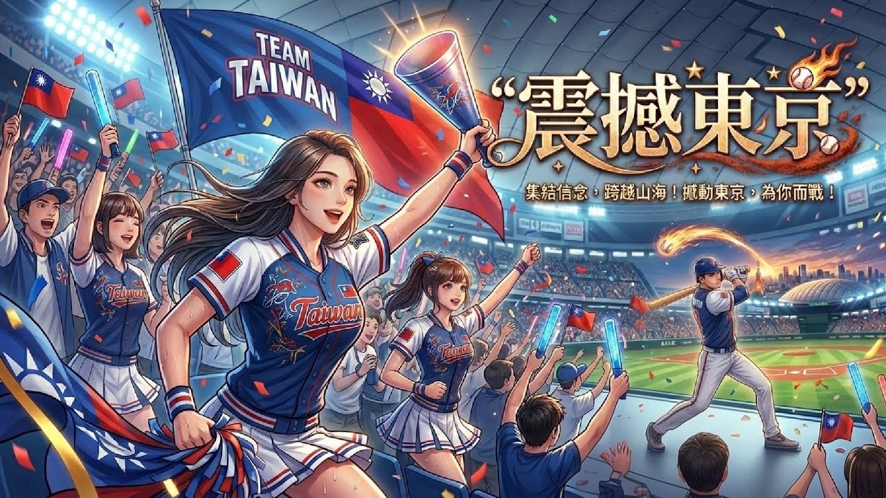 震撼東京 | 集結信念，跨越山海！憾動東京，為你而戰！#世界棒球經典賽 #WBC #棒球應援曲 #台灣隊 #東京 #震撼 #榮耀 