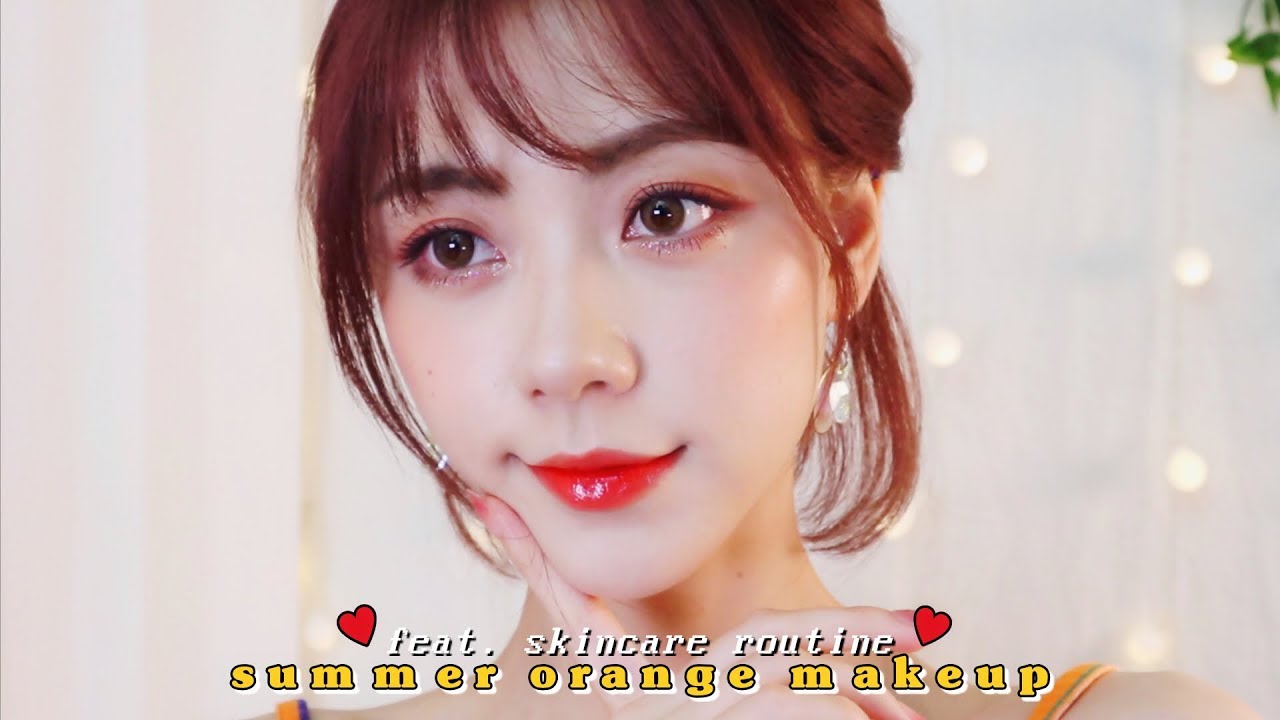 GRWM🍊 썸머 오렌지 메이크업 feat.여름 스킨케어 루틴!ㅣJenny Crush