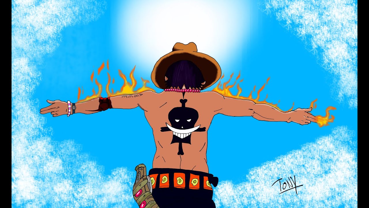 Speed Art de Ace aux poings ardents