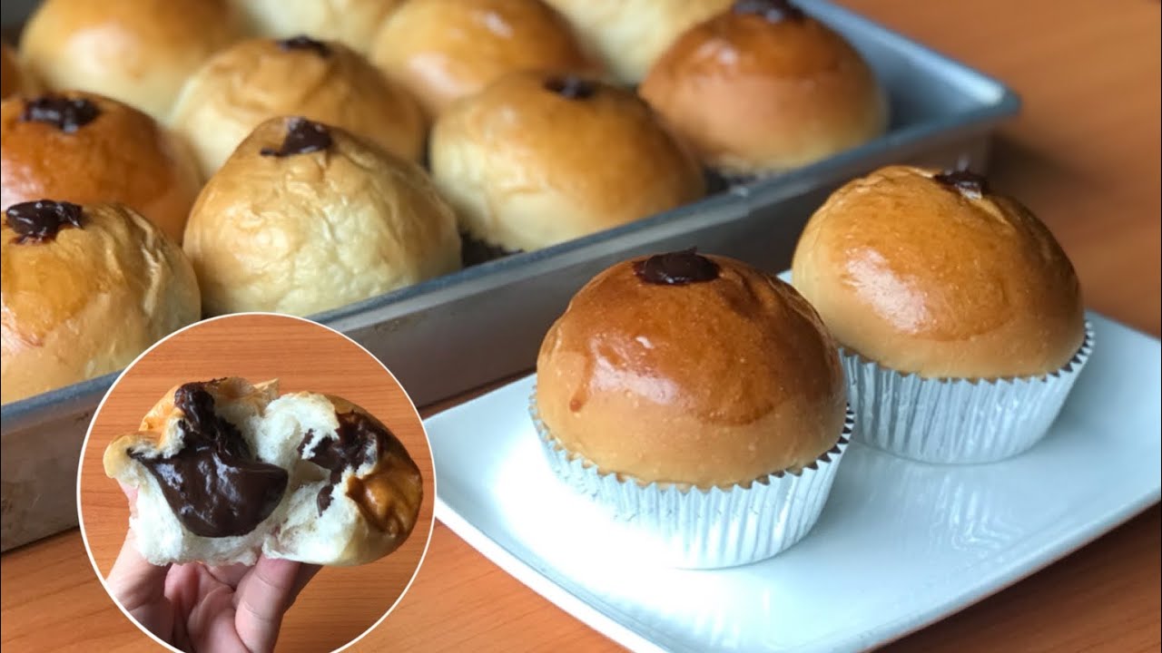 Bread With Chocolate Filling 🌸 ขนมปังไส้ช็อกโกแลต เข้มข้น หวานน้อย อร่อยมาก❤️ 🍞#mileyhomemade