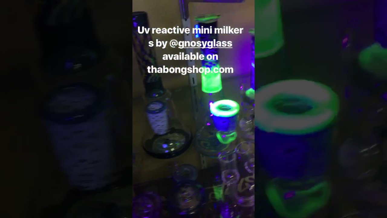 UV reactive Gnosy glass mini milkers