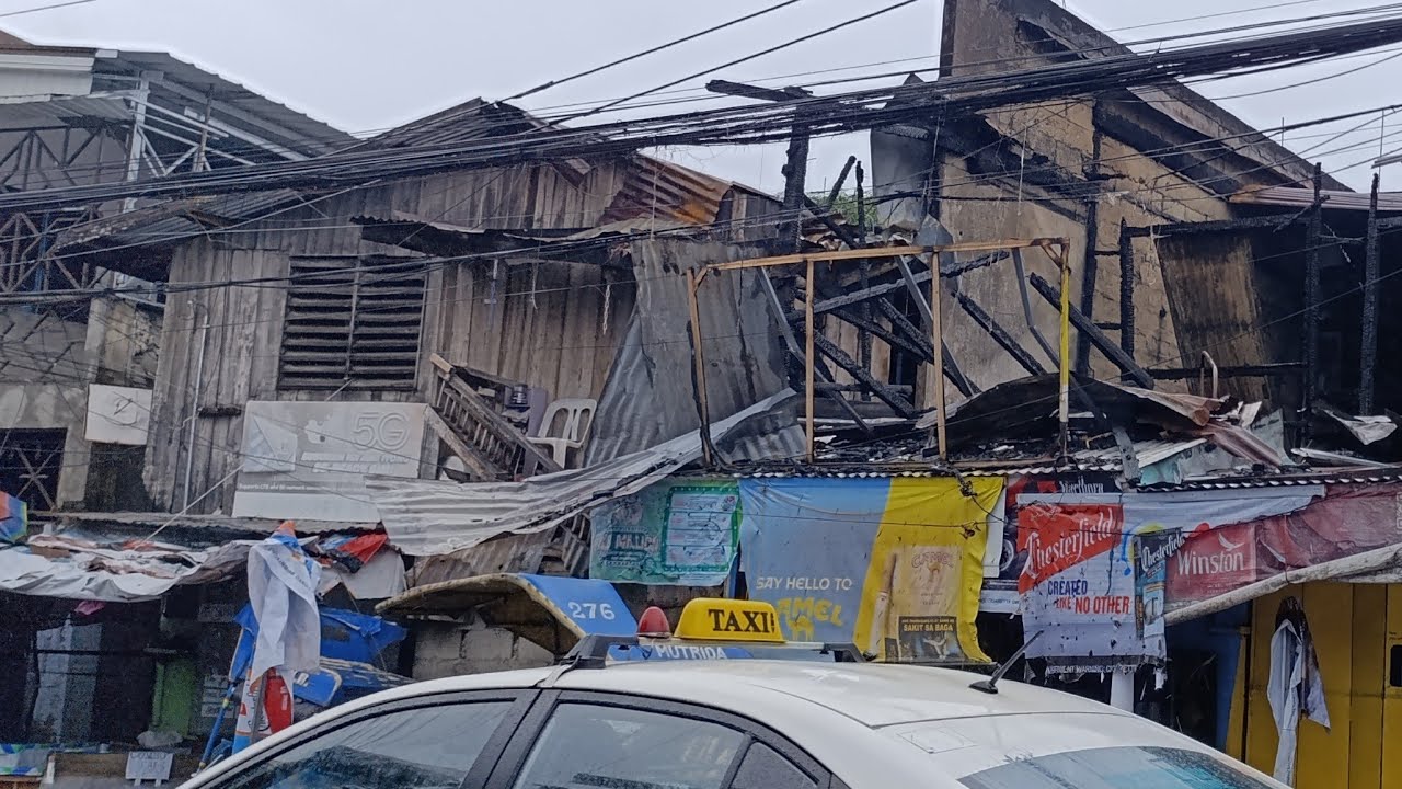 Store and House,After hit by Fire