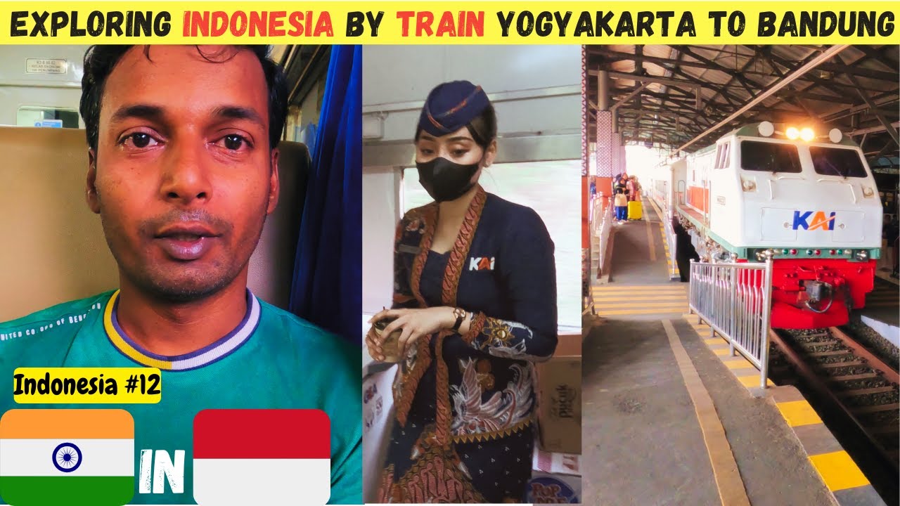 Yogkarta to Bandung Train 🚂🚃 Journey | Exploring Bandung Night street | Indonesia🇲🇨 Railway 🚂🚃🚃