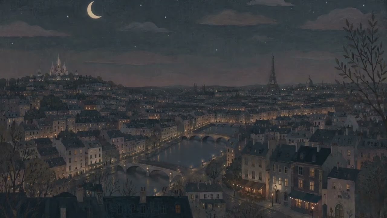 🌙 Midnight French Jazz & Chanson | Candlelight, Red Wine, Paris Night Ambience | Relaxing Jazz Music