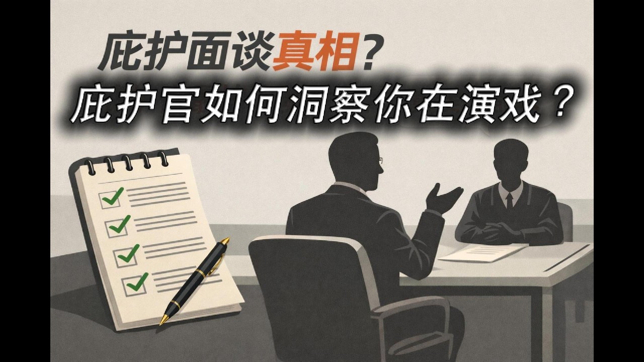 面谈失败的真正原因？庇护官如何识破&ldquo;背稿/演戏&rdquo;？面谈流程与提问逻辑、证据一致性与心理策略一次讲透｜面谈提问逻辑+常见陷阱？真实经历还是剧本演戏？怎样说才会被信任？让恐惧&ldquo;可信&rdquo;才是关键！