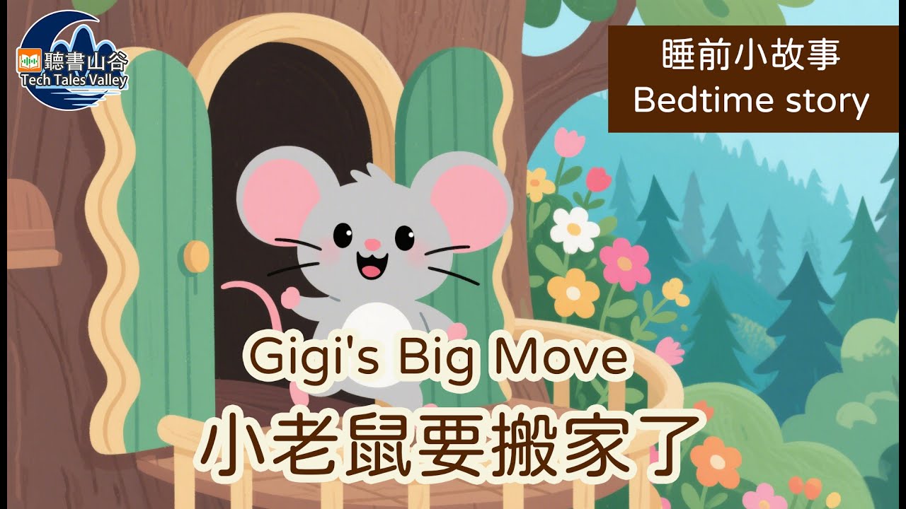 【原創中英兒童故事 | 適應新環境】Gigi's Big Move-小老鼠要搬家了 #幼兒睡前故事有聲書 #聽故事學英文 #聽故事學中文 #bedtimestories
