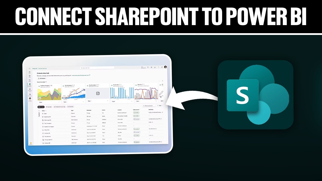 How To Connect SharePoint To Power Bi ! (Full Tutorial)
