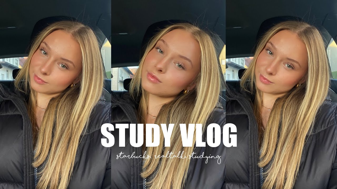 study vlog / starbucks date, real talk, studying // kiara Sophie