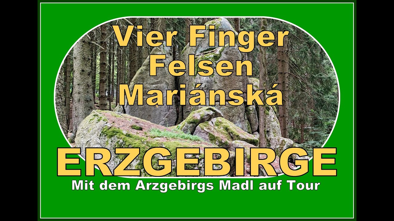 Vier-Finger-Felsen bei Maríanská Böhmisches Erzgebirge