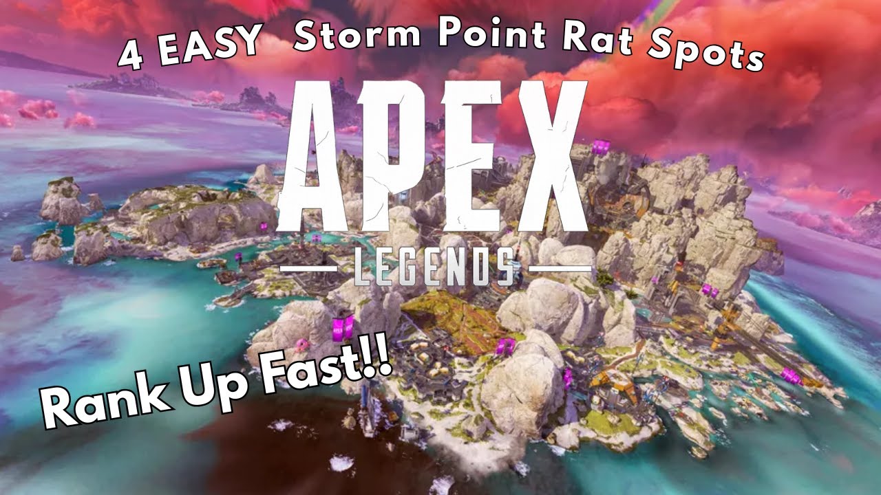 4 Rat Spots on Storm Point | Rank Up Fast! | Apex Legends