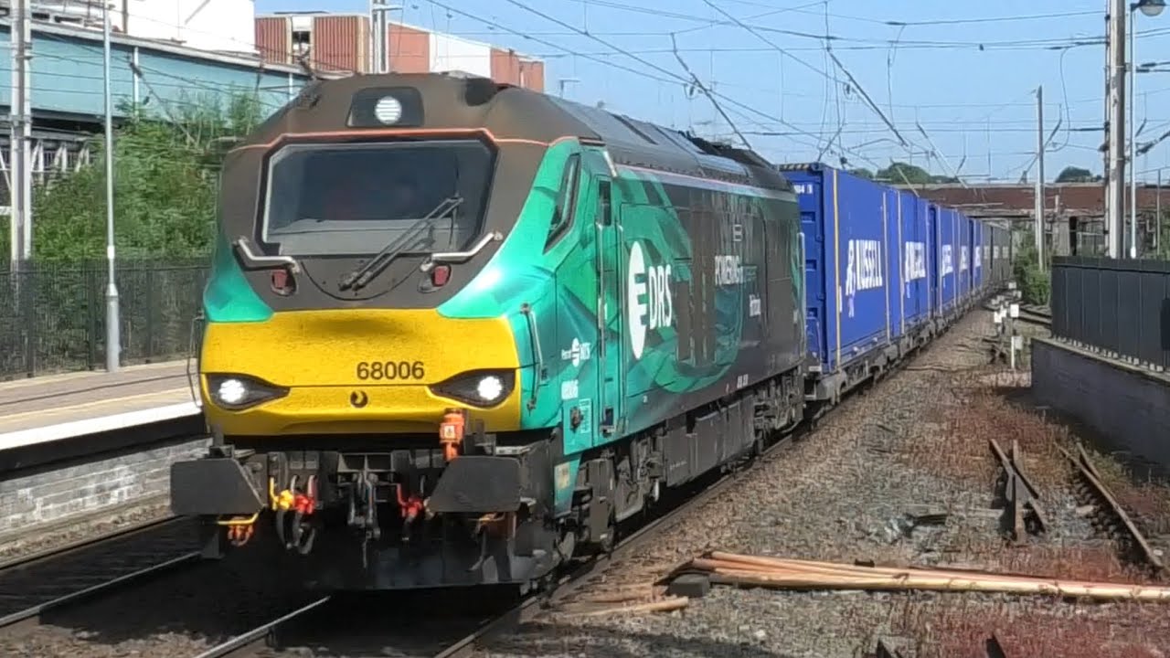Fantastic Busy Morning at Warrington Bank Q 6 HST Power Cars Freight/Passenger Trains 20th May 25