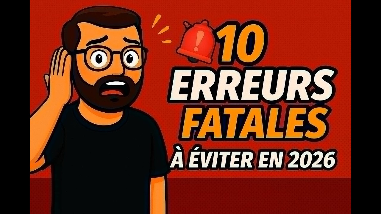 🚨 10 ERREURS FATALES en Dropshipping à ÉVITER en 2026 ! (Les pièges à contourner)