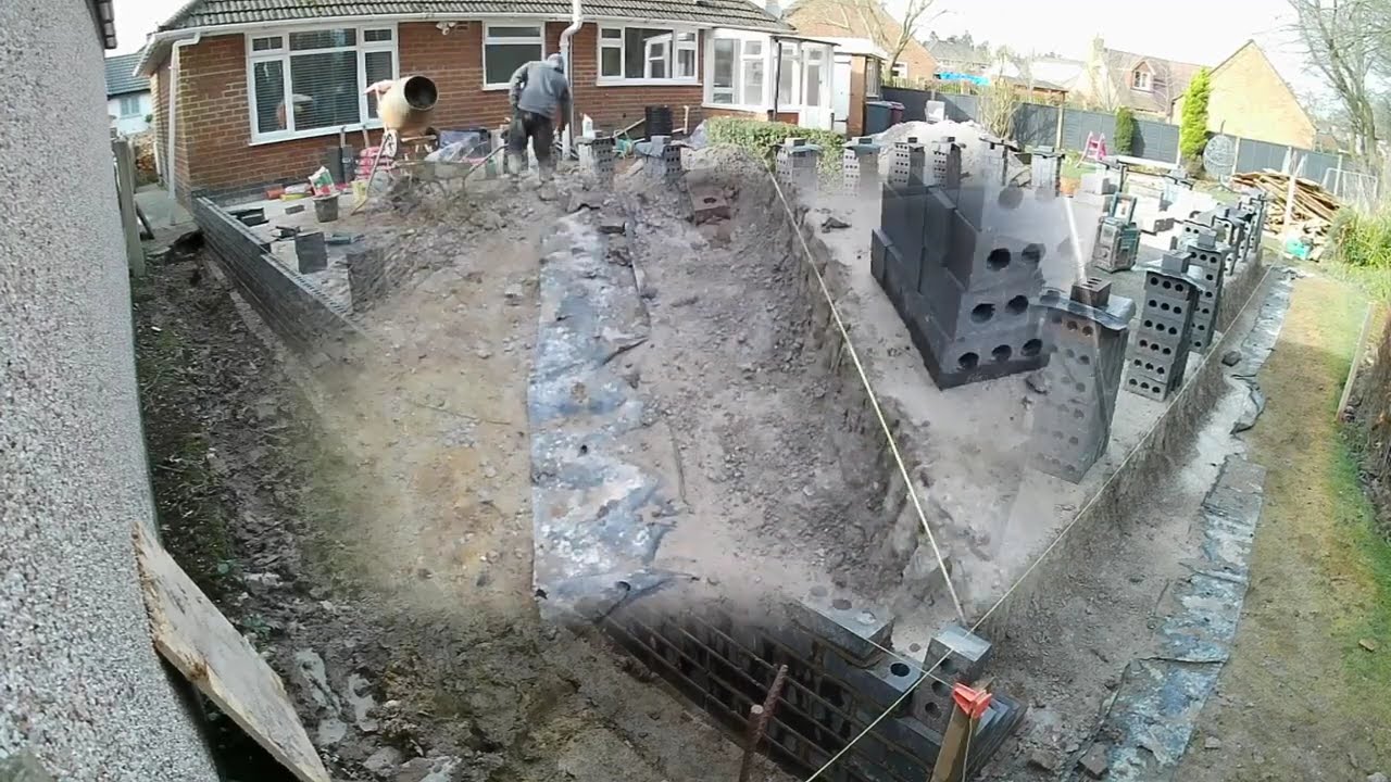 brickwork up to dpc height on new extension